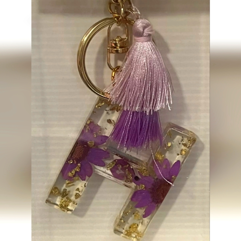 Modern Expressions Monogram Letter “H” Keychain